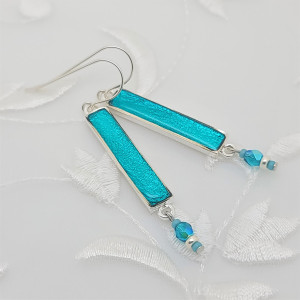 Sterling-Silver-Transparent-Turquoise-Bar-Earrings