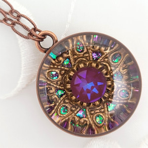 Antique-Copper-Purple-DeLite-Kaleidoscope-Pendant-Necklace-1