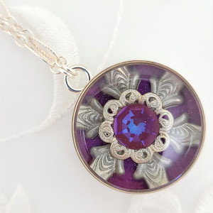 Sterling-Silver-Purple-DeLite-Kaleidoscope-Pendant-Necklace